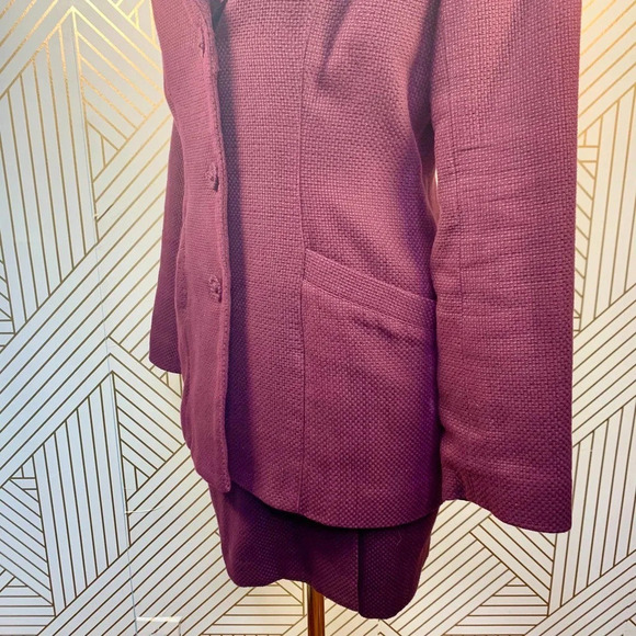Vivienne Tam Purple Two-Piece Blazer Skirt Suit - Picture 7 of 12
